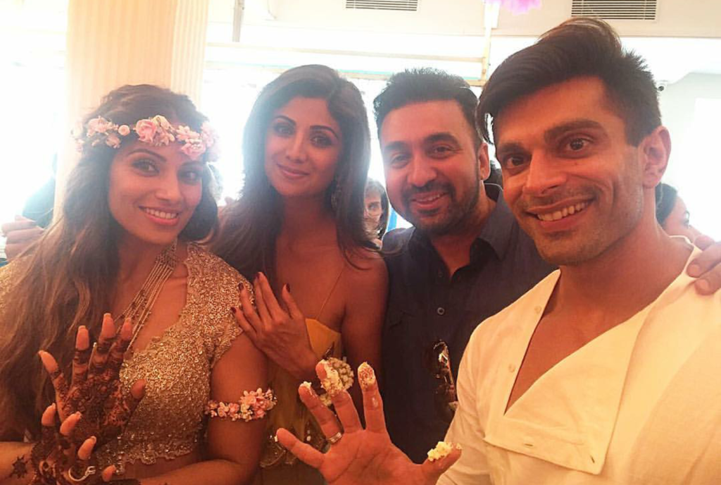 The couple with Shilpa Shetty and Raj Kundra